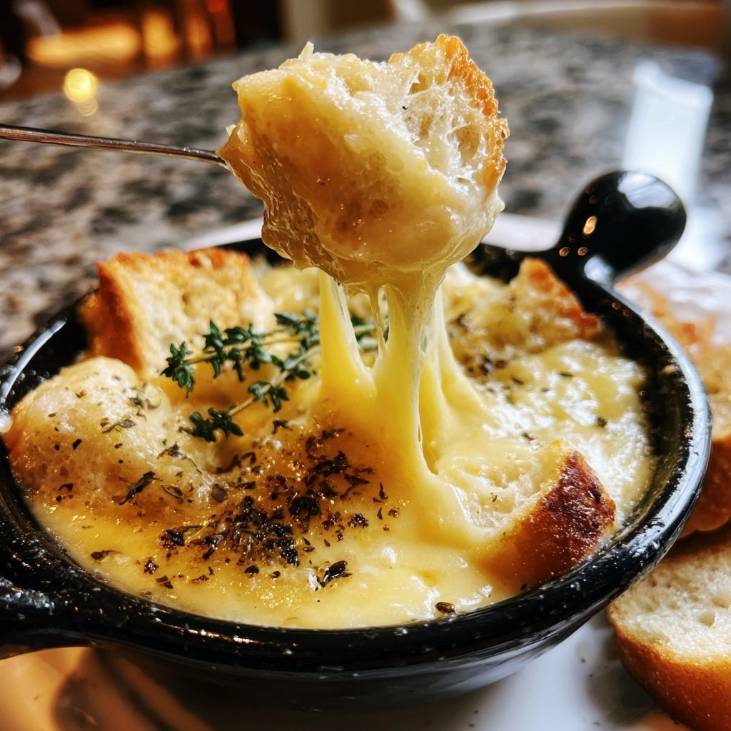Fondue with Garlic and Thyme