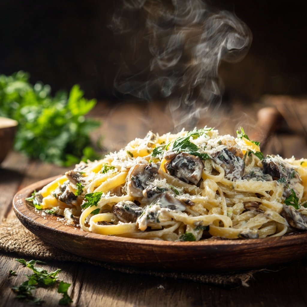 Easy Pasta With Creamy Mushroom Sauce
