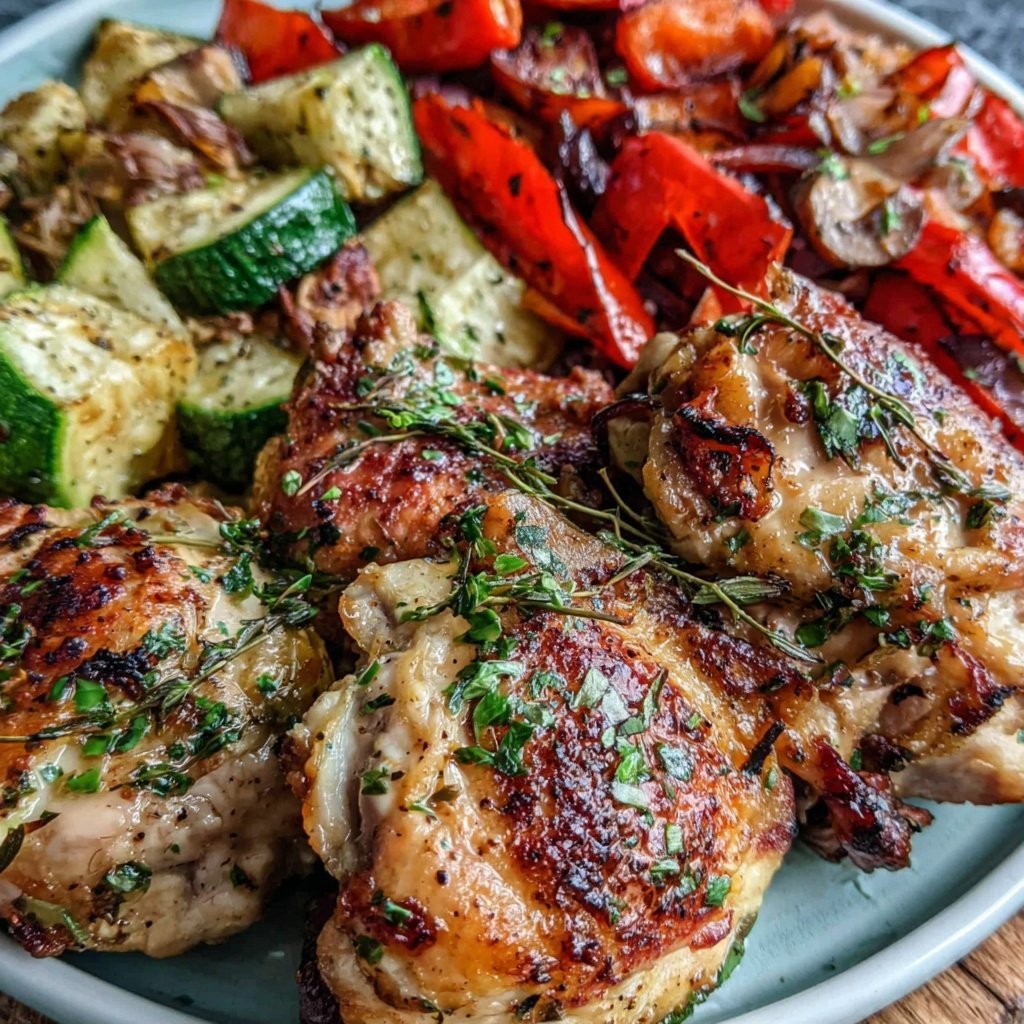 Healthy Lemon Herb Chicken With Roasted Vegetables