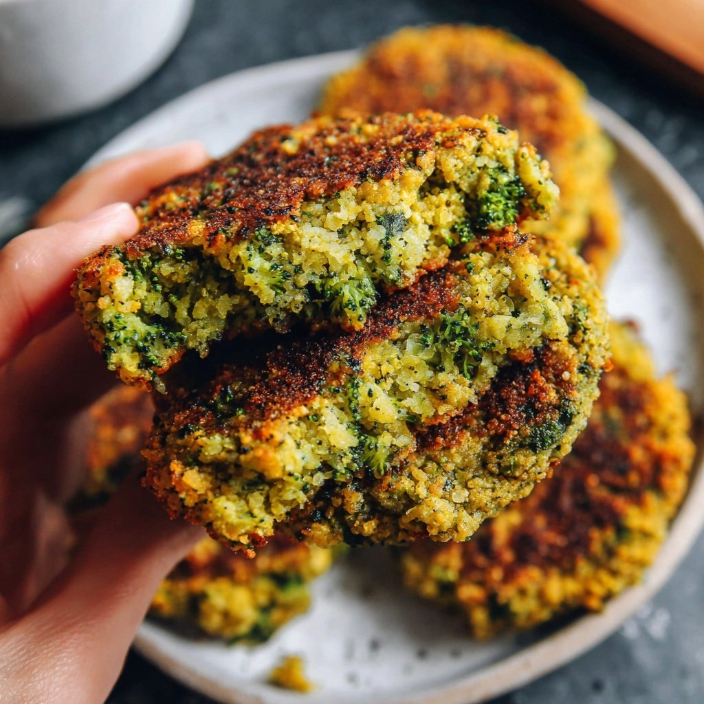 Baked Broccoli Chickpea Patties
