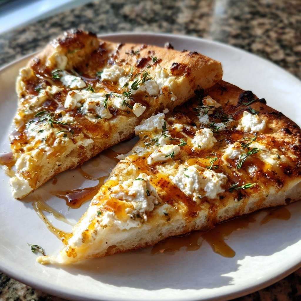 Pizza with Goat Cheese and Honey