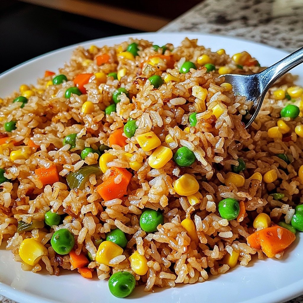 Simple Veggie Fried Rice Lunch
