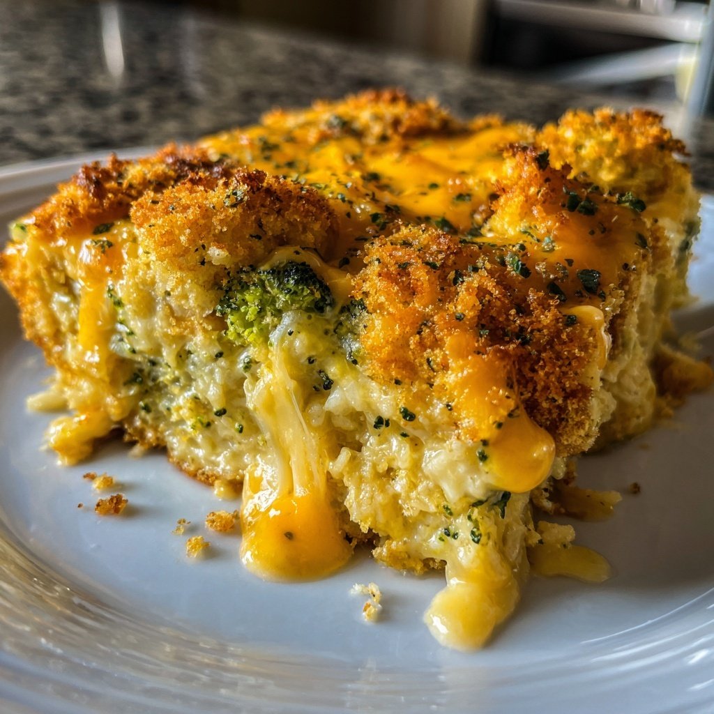 Sunday Cheesy Broccoli Rice Casserole