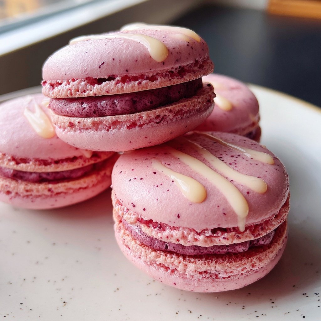 Valentines Treats Raspberry Macarons