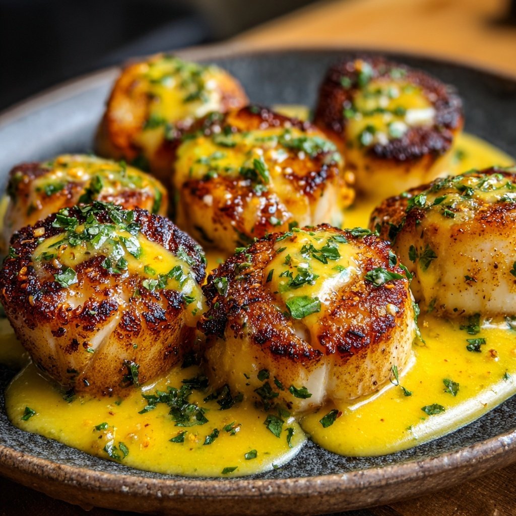 Seared Scallops with Lemon Beurre Blanc