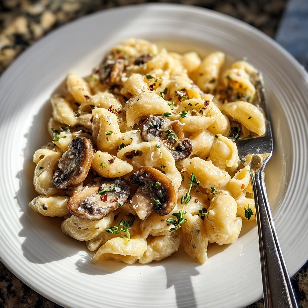 Romantic Mushroom Thyme Cream Pasta