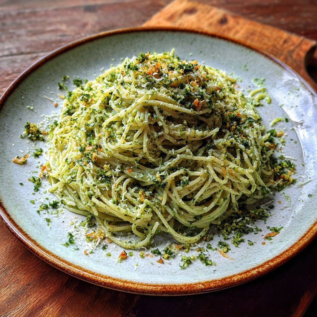 Angel Hair Pasta With Creamy Pesto