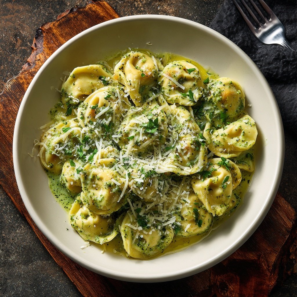 Creamy Pesto Tortellini