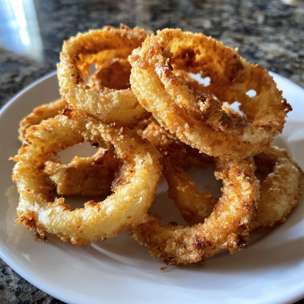 Super Bowl Appetizer Baked Onion Rings