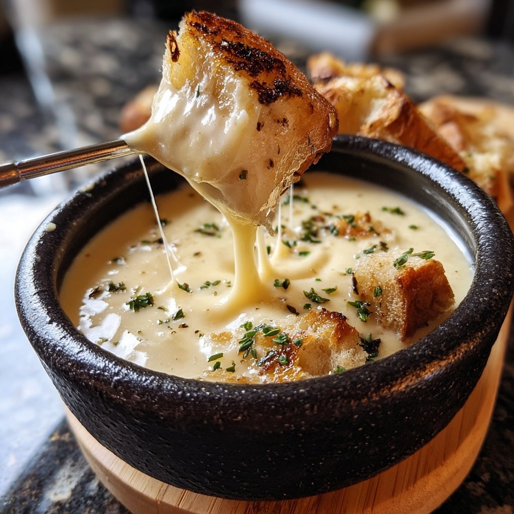 Fondue with Goat Cheese and Herbs